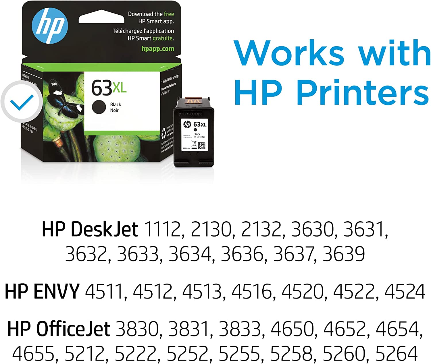 HP 63XL Black High-Yield Ink Cartridge