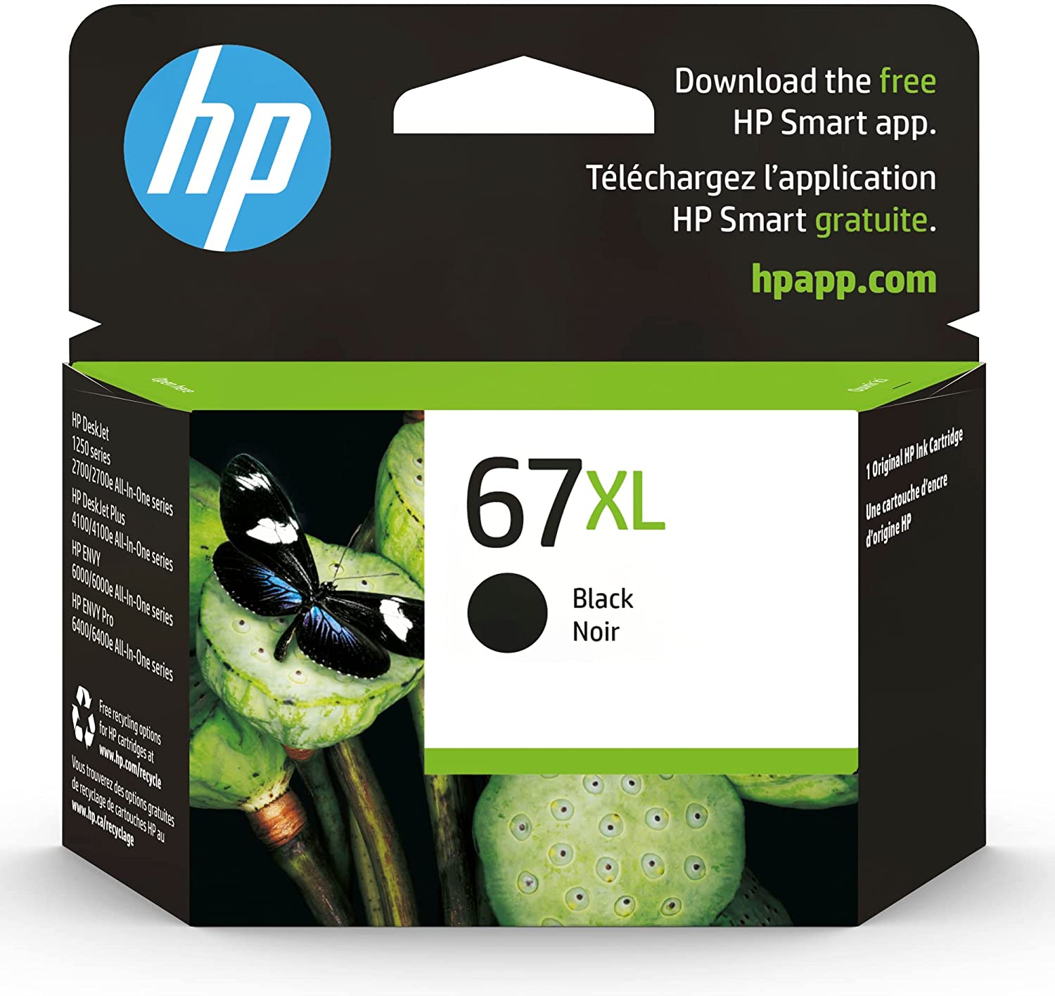 High-yield HP 67XL Black Ink Cartridge: Superior Performance with HP Printers.