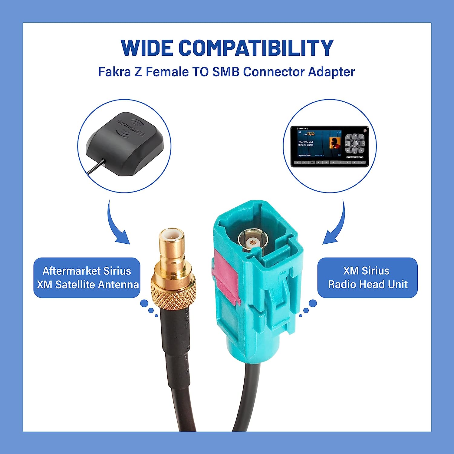 Anina Fakra Z Female to SMB Connector Adapter