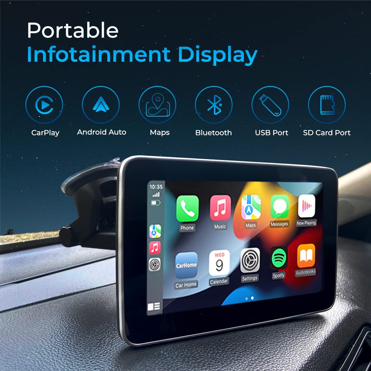 AutoSky 7" Portable Infotainment Display_