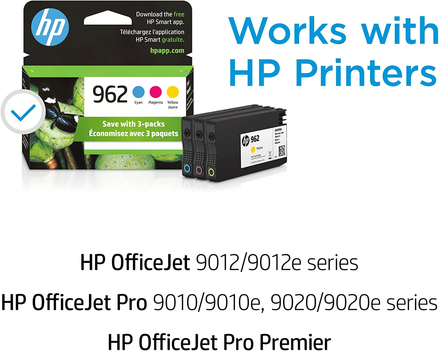 HP 962 CMY Ink Cartridges