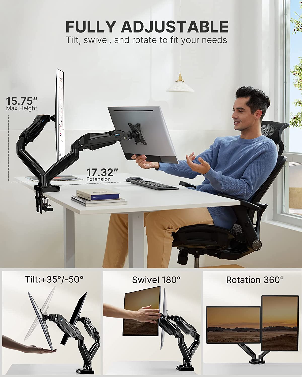 HUANUO Dual Monitor Stand