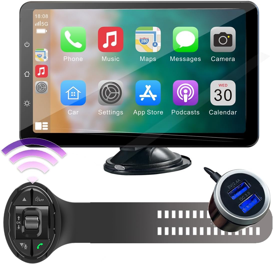 Discover the Ultimate Driving Experience: 2023 9″IPS Portable Wireless Carplay and Android Auto Review