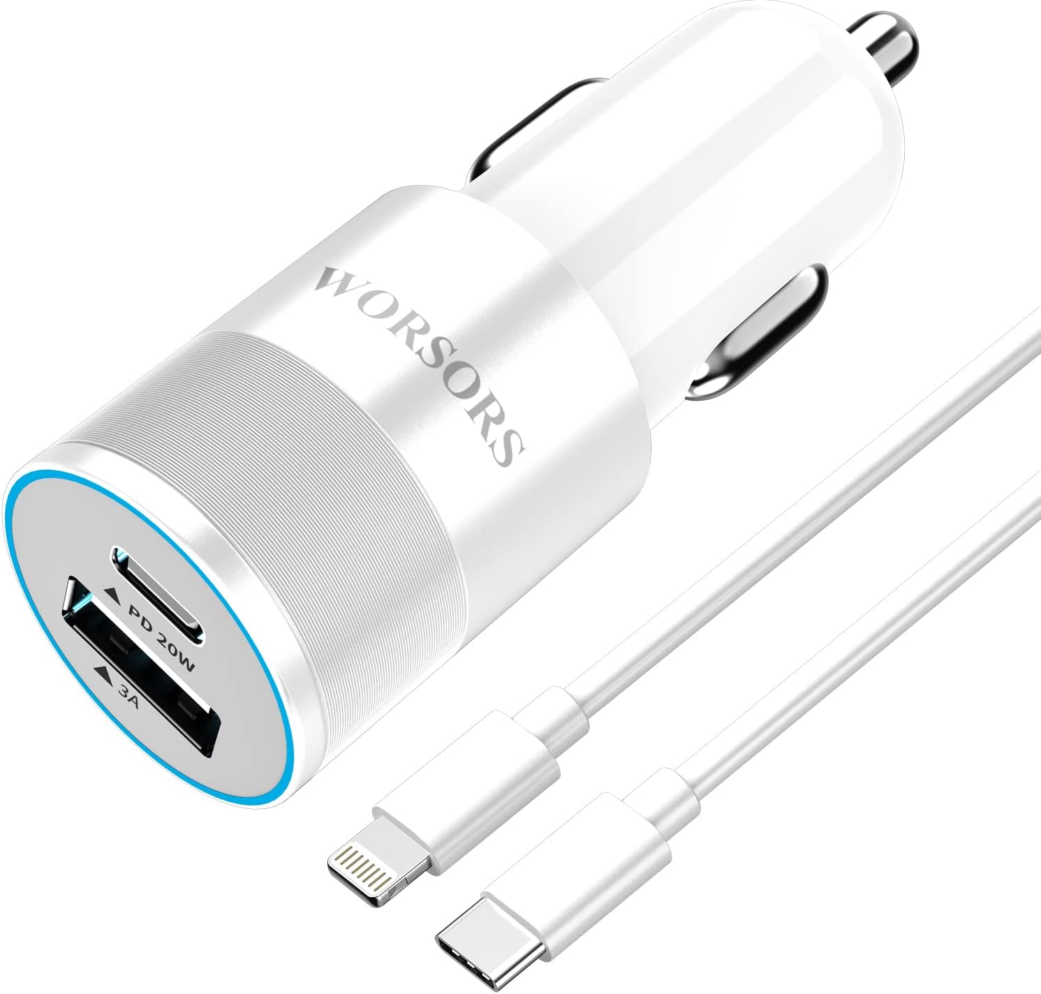 Exceptional Fast Charge with the 35W USB-C Car Charger for iPhone – White