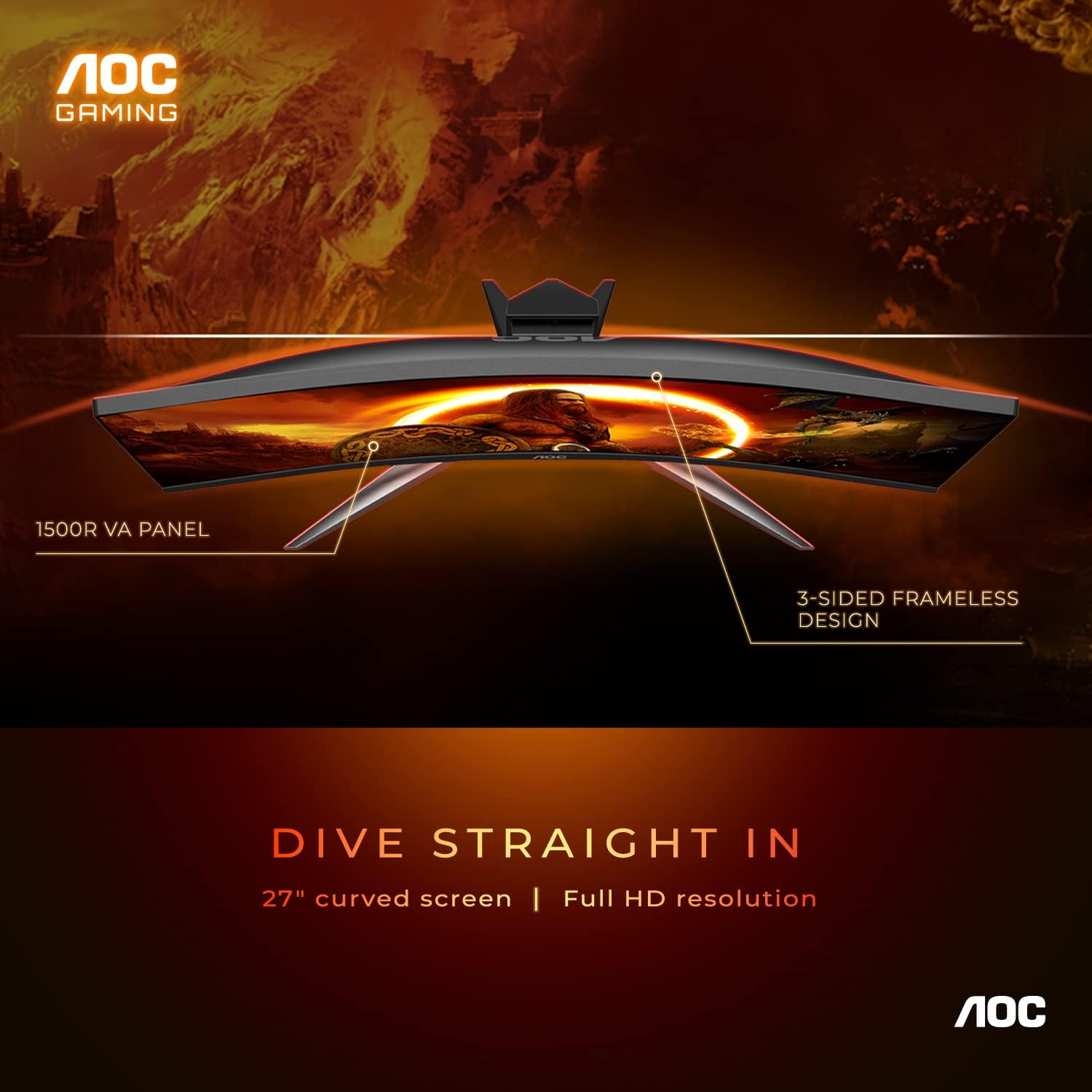 AOC C27G2Z 27" Ultra-Fast Gaming Monitor