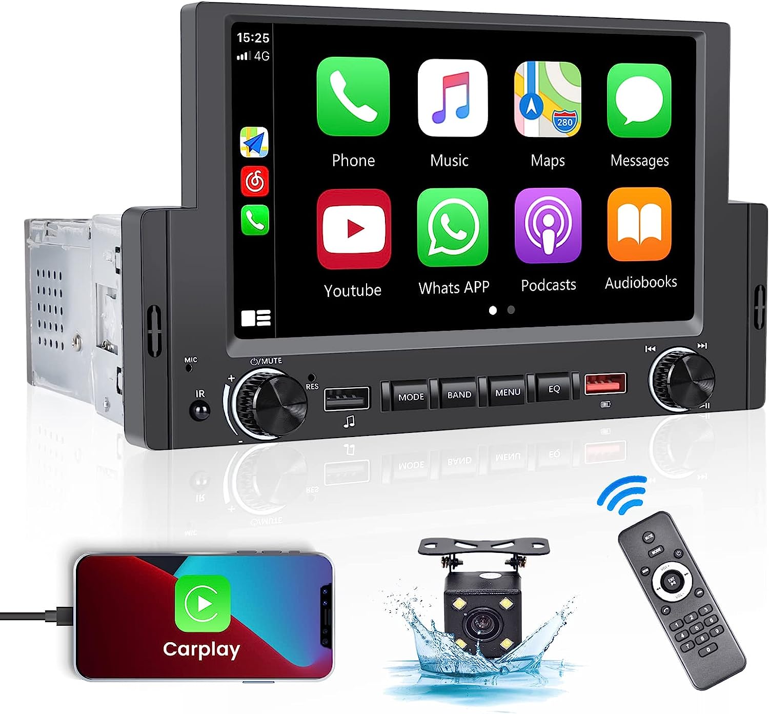 Unveiling the Hikity Bluetooth Single Din Car Stereo with Apple Carplay and Android Auto.