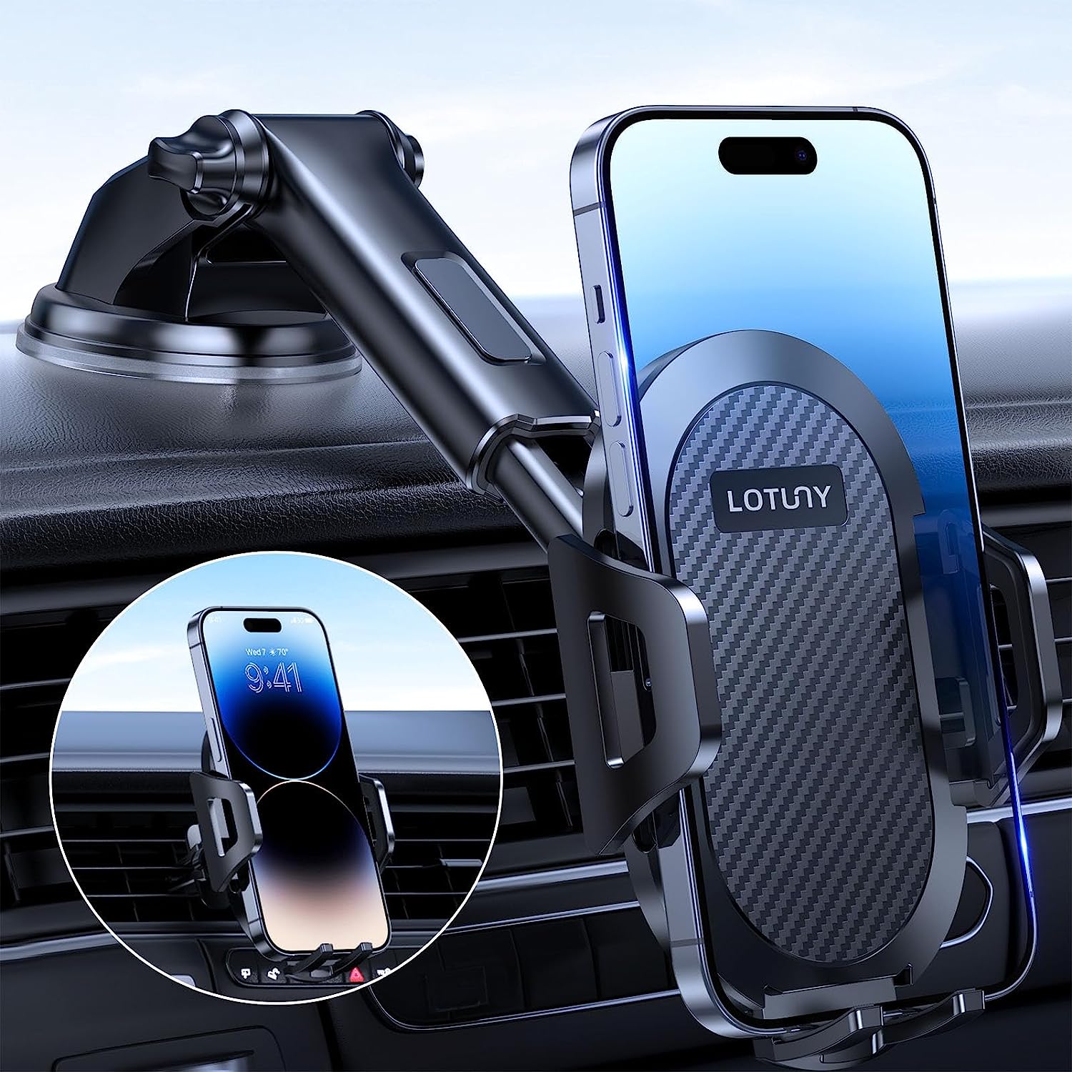 LOTUNY Universal Car Phone Mount: Your Reliable, Hands-Free Companion