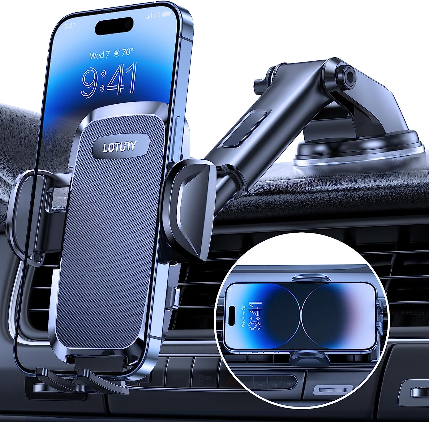 LOTUNY Universal Car Phone Mount: Unmatched Stability and Compatibility