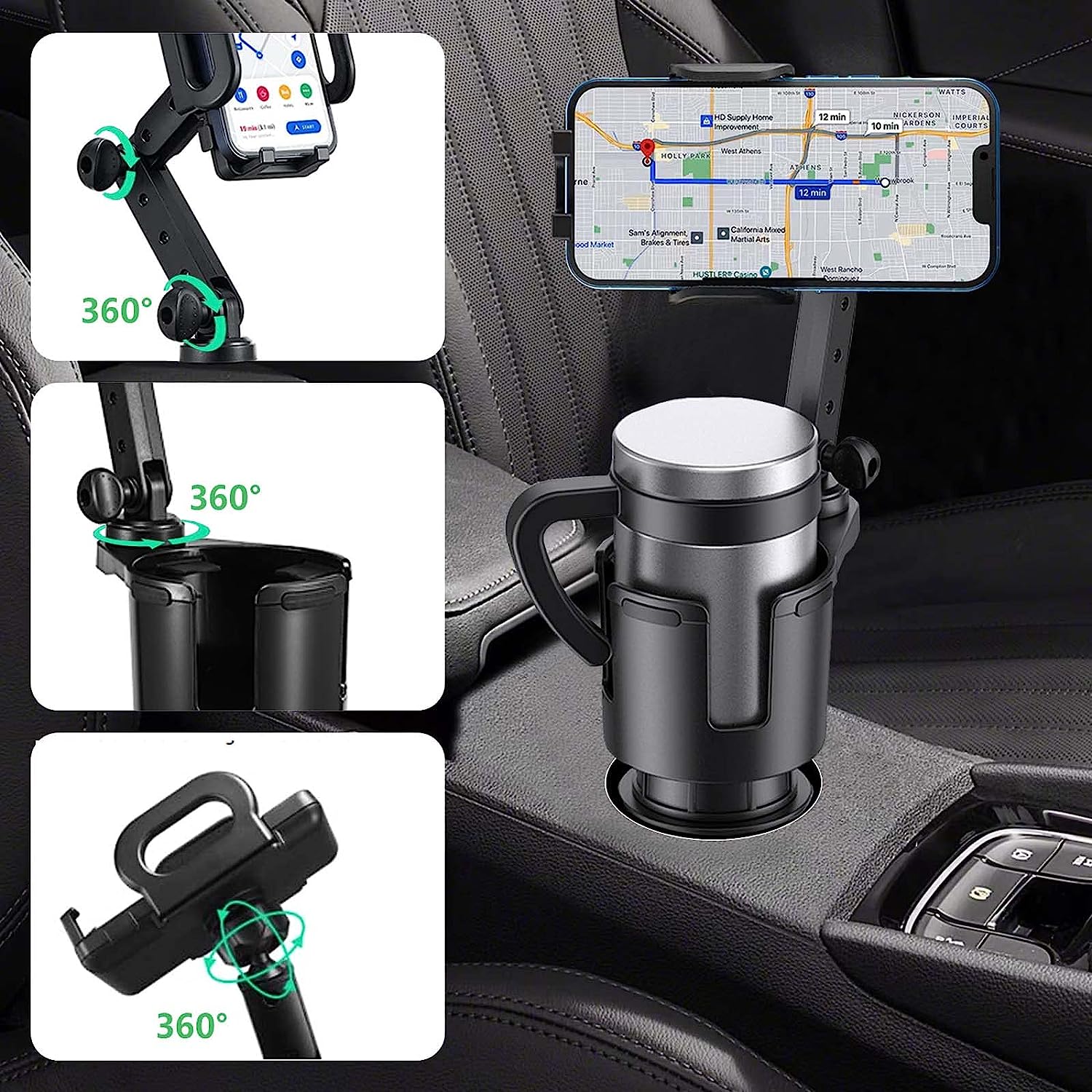 Large Cup Holder Phone Mount Introduction