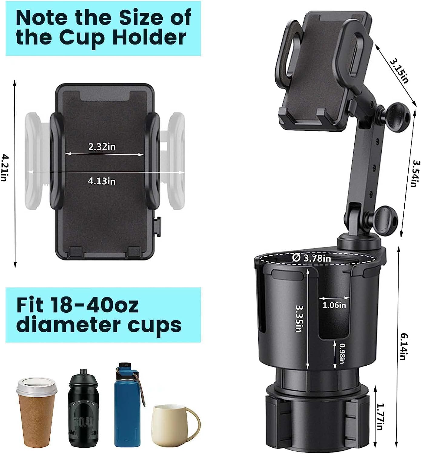 Large Cup Holder Phone Mount