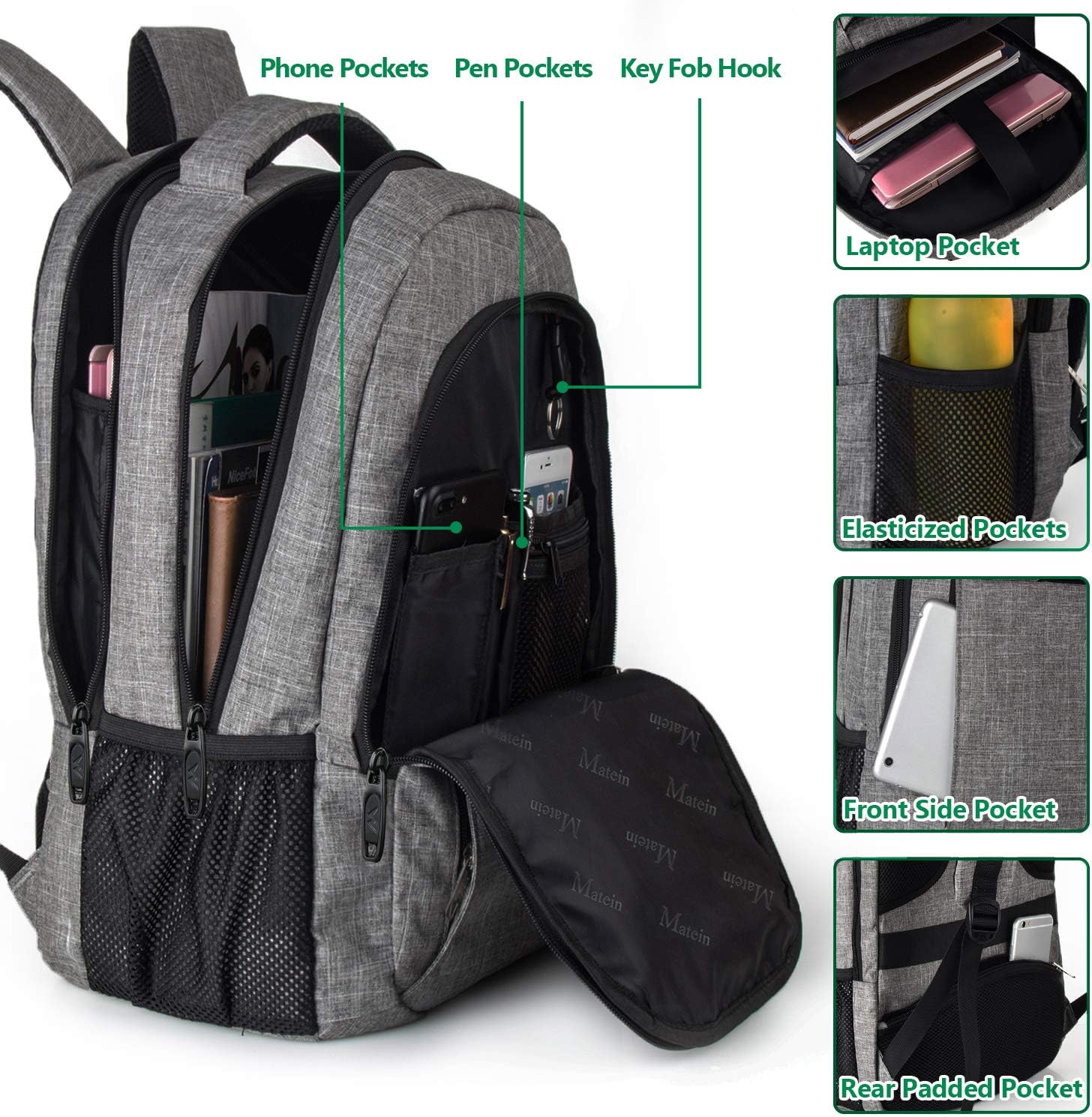 MATEIN Travel Laptop Backpack