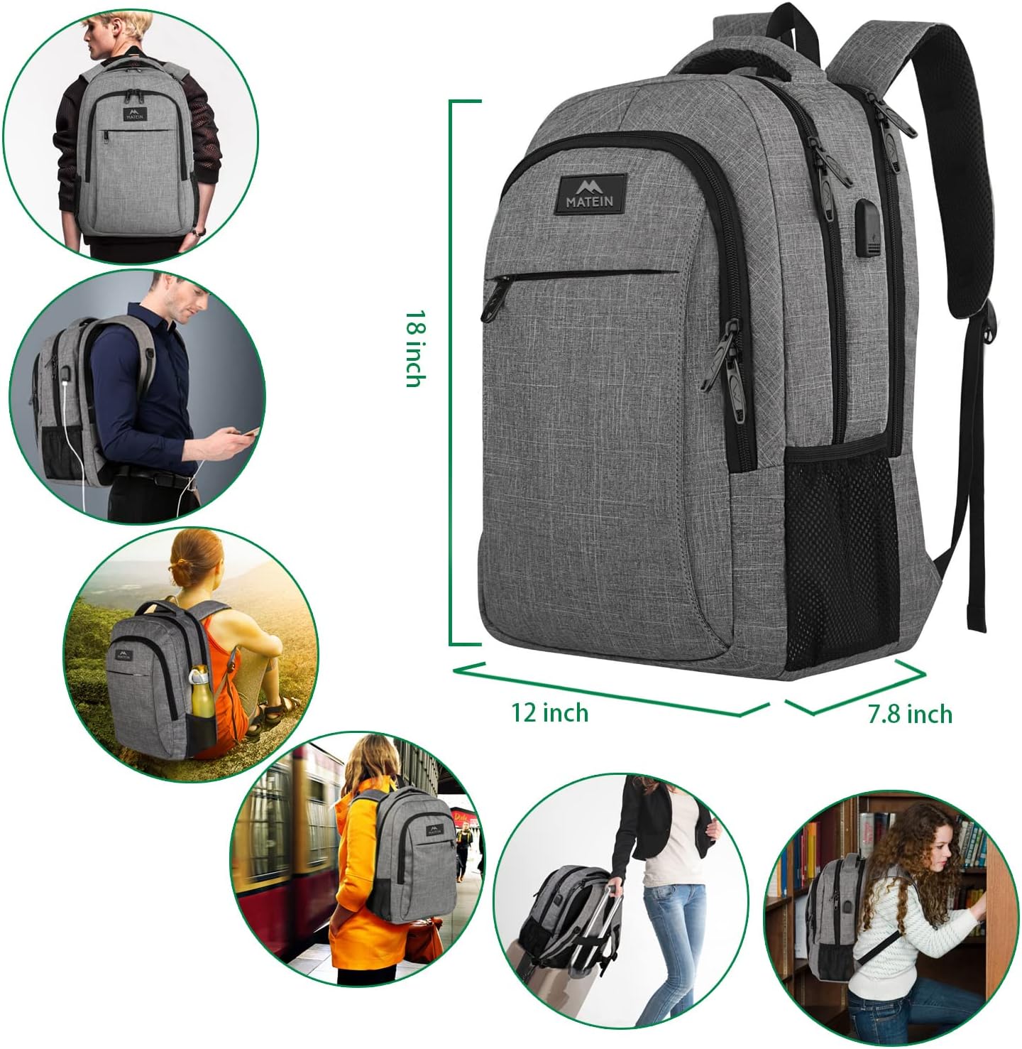 MATEIN Travel Laptop Backpack