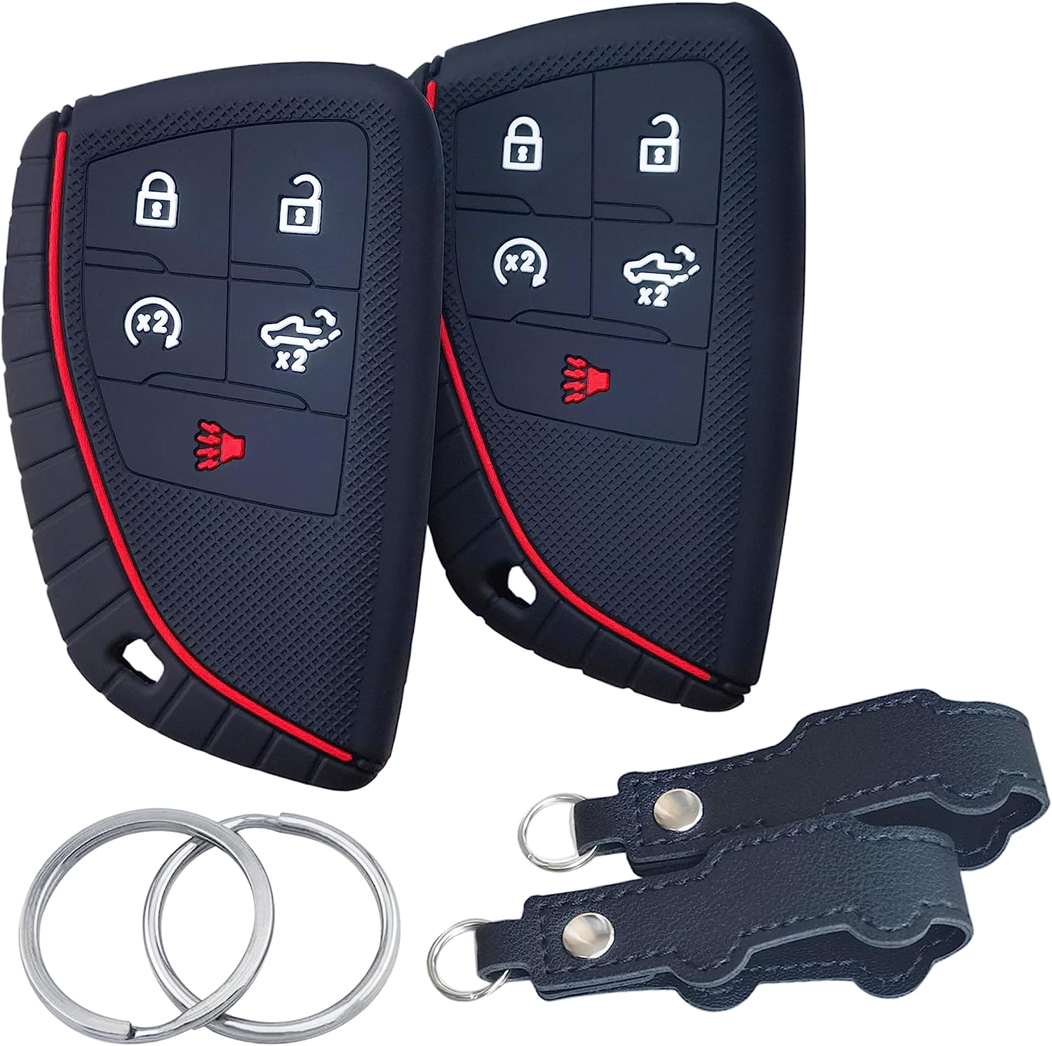 Runzuie 2Pcs Silicone Smart Key Cover: Elevating Car Key Protection