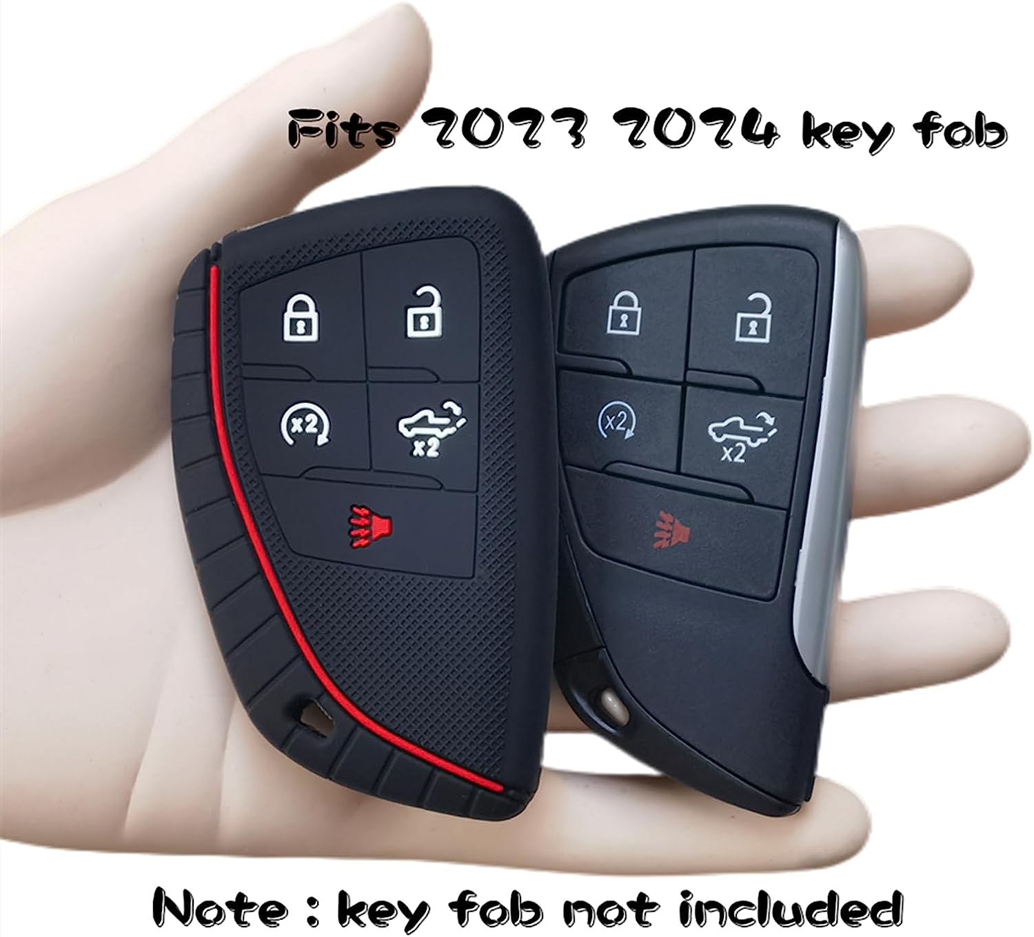 Runzuie 2Pcs Silicone Smart Key Cover