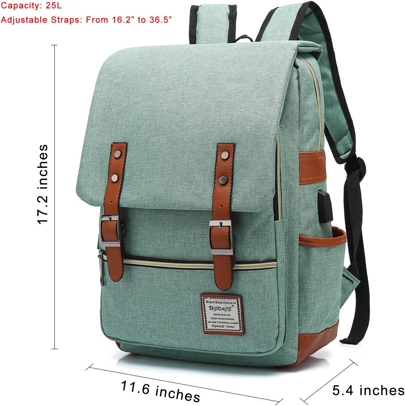 UGRACE Vintage Laptop Backpack