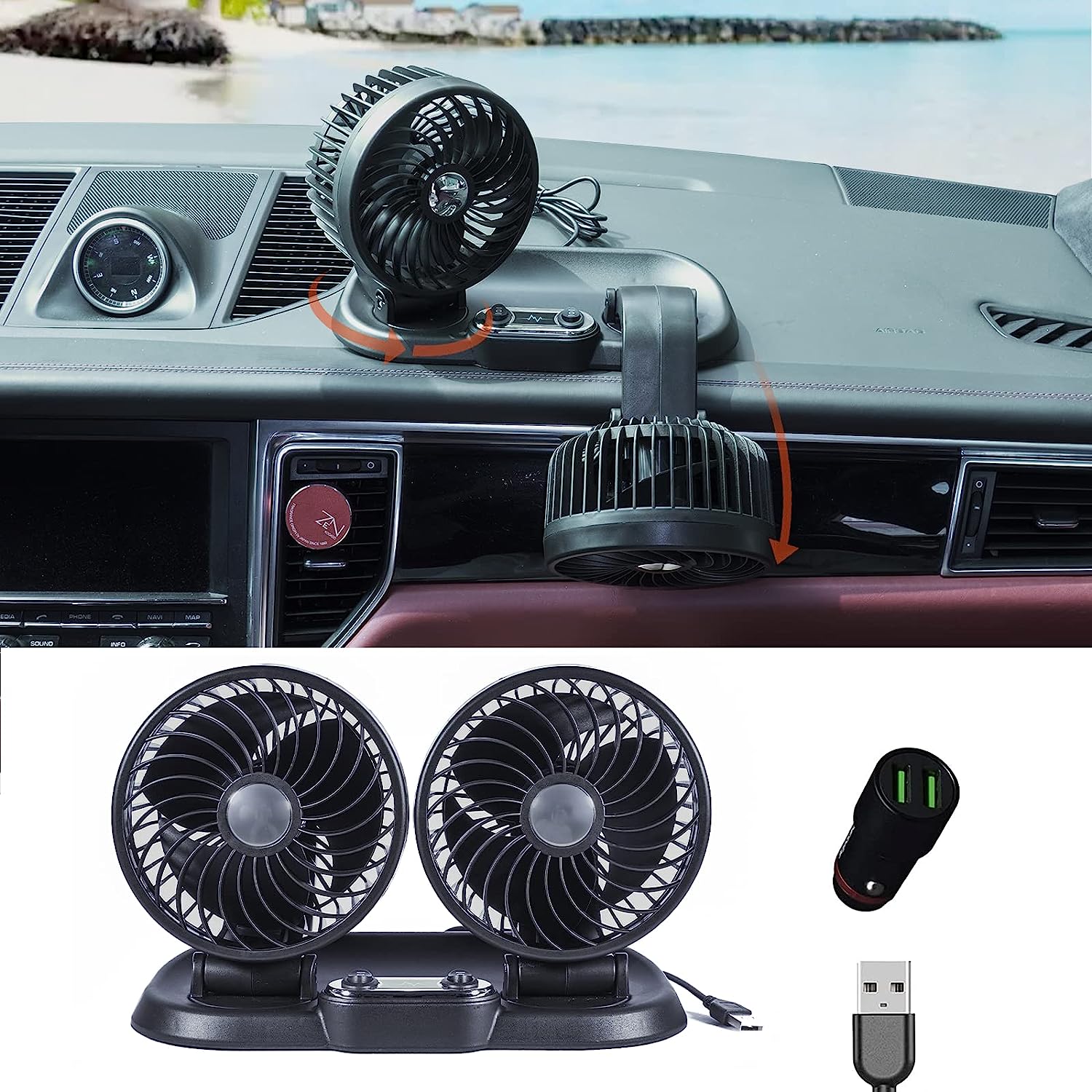 Versatile USB Cooling Car Fan: Your Essential Summer Companion