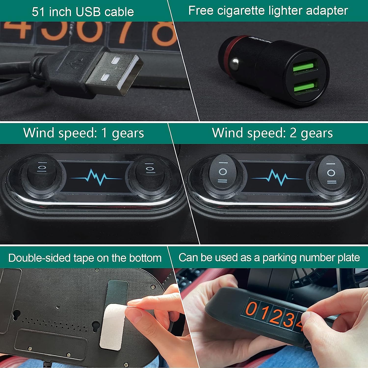 USB Cooling Car Fan Introduction