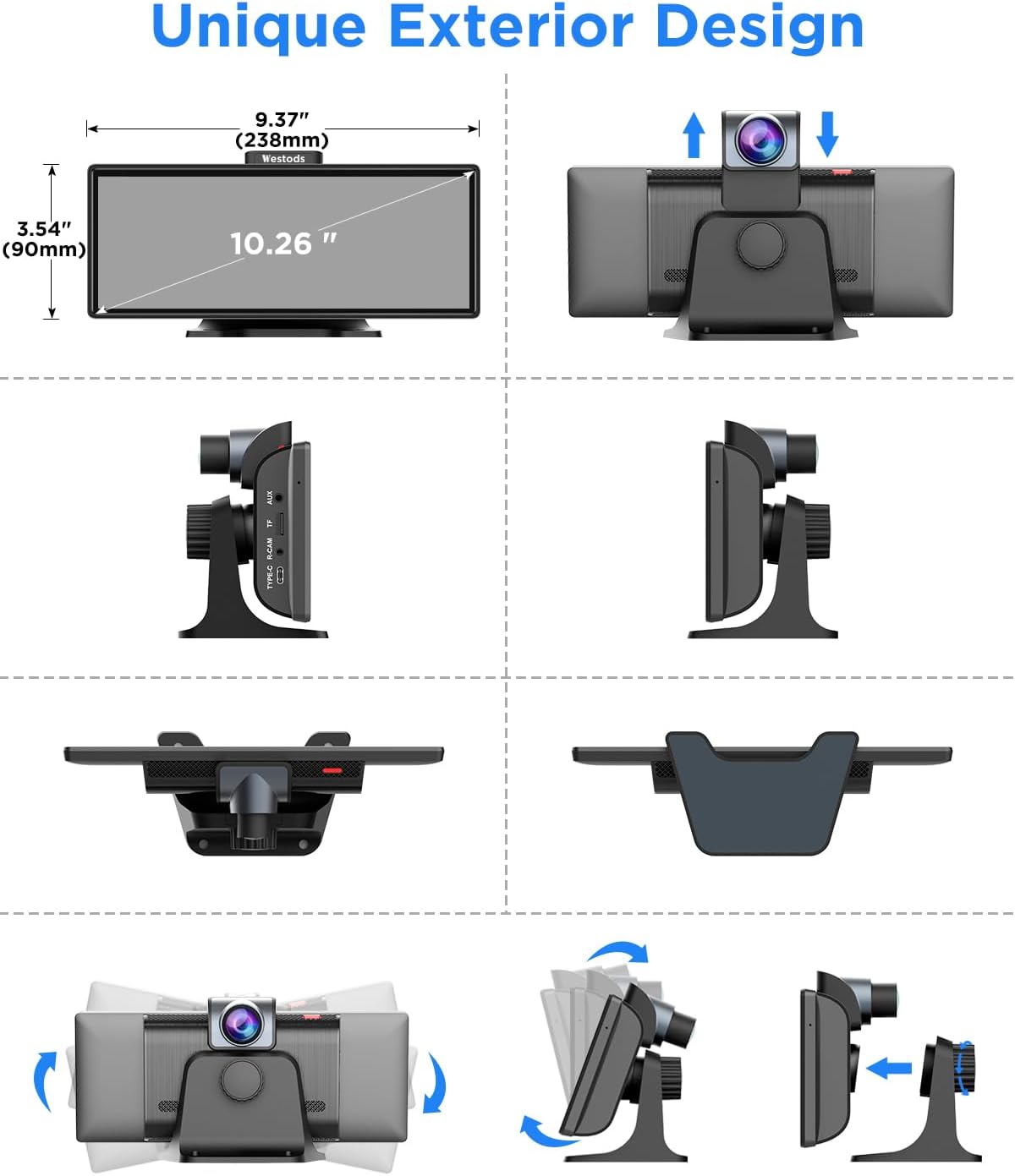 Westods 10.26" Wireless Carplay & Android Auto