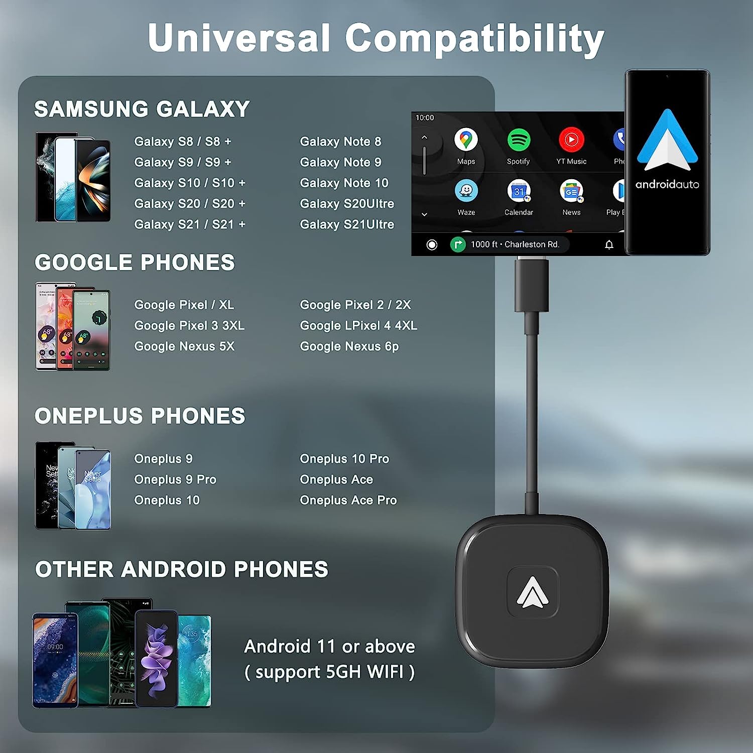 Wireless Android Auto Adapter 2023